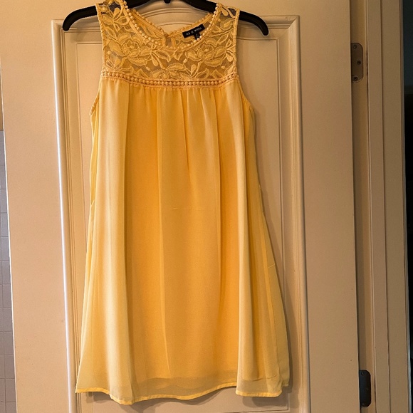 As U Wish Dresses & Skirts - As U Wish S Yellow Dress with Lace Top